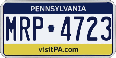 PA license plate MRP4723