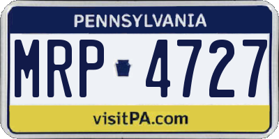 PA license plate MRP4727