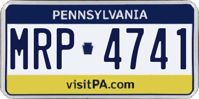 PA license plate MRP4741