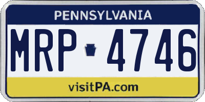 PA license plate MRP4746