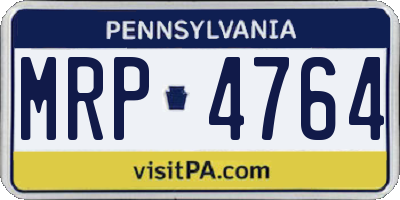 PA license plate MRP4764