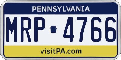 PA license plate MRP4766