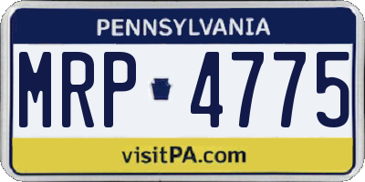 PA license plate MRP4775