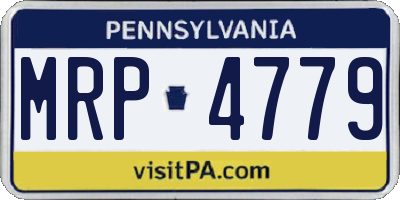 PA license plate MRP4779