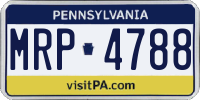 PA license plate MRP4788