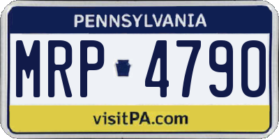 PA license plate MRP4790