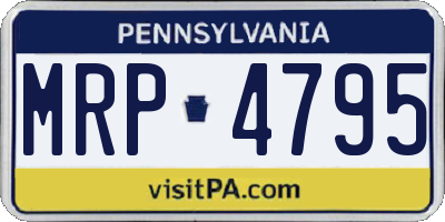 PA license plate MRP4795