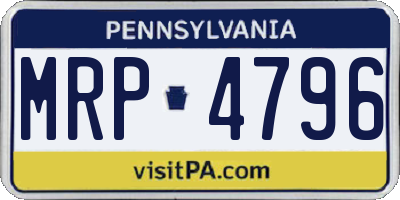 PA license plate MRP4796
