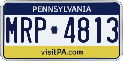 PA license plate MRP4813