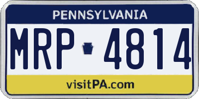 PA license plate MRP4814