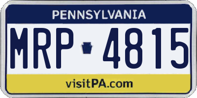 PA license plate MRP4815