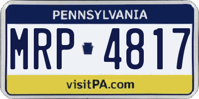 PA license plate MRP4817