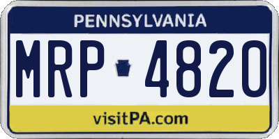PA license plate MRP4820