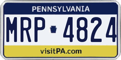 PA license plate MRP4824