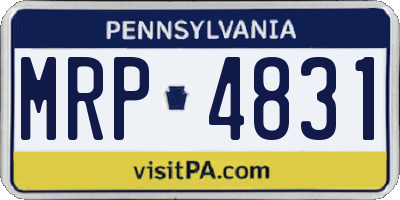 PA license plate MRP4831
