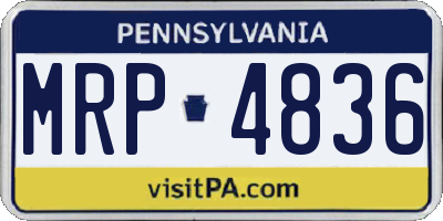PA license plate MRP4836