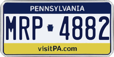 PA license plate MRP4882