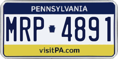 PA license plate MRP4891