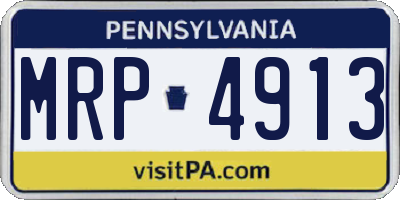PA license plate MRP4913