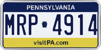PA license plate MRP4914