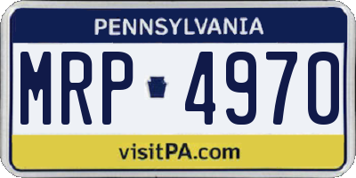 PA license plate MRP4970