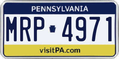 PA license plate MRP4971