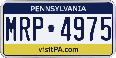 PA license plate MRP4975