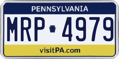 PA license plate MRP4979