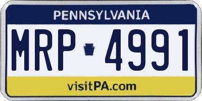 PA license plate MRP4991