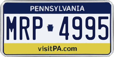 PA license plate MRP4995