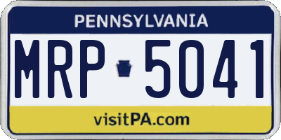 PA license plate MRP5041