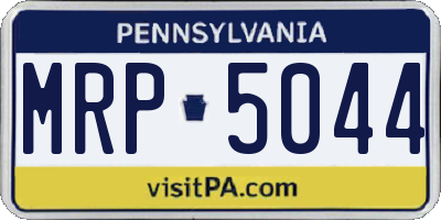 PA license plate MRP5044