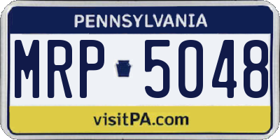 PA license plate MRP5048