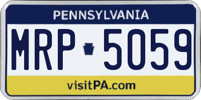 PA license plate MRP5059