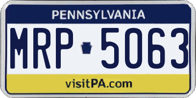 PA license plate MRP5063
