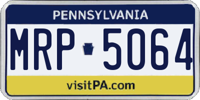 PA license plate MRP5064