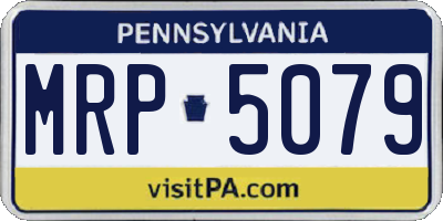 PA license plate MRP5079