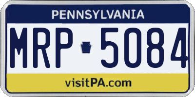 PA license plate MRP5084
