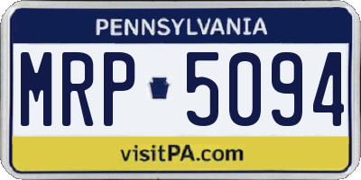 PA license plate MRP5094