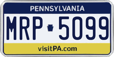 PA license plate MRP5099
