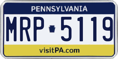 PA license plate MRP5119