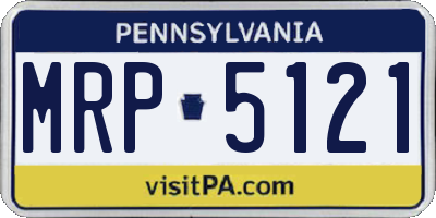 PA license plate MRP5121