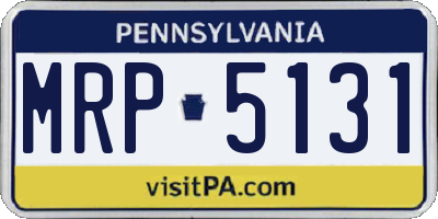 PA license plate MRP5131