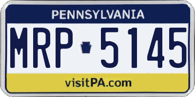 PA license plate MRP5145