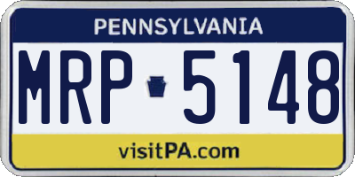 PA license plate MRP5148