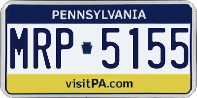 PA license plate MRP5155