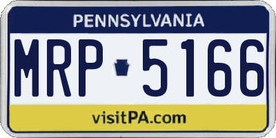 PA license plate MRP5166