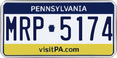 PA license plate MRP5174