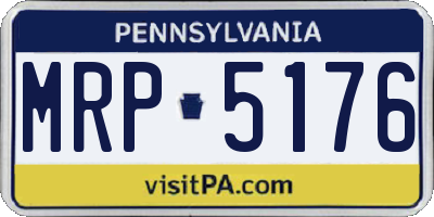 PA license plate MRP5176
