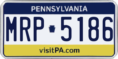 PA license plate MRP5186